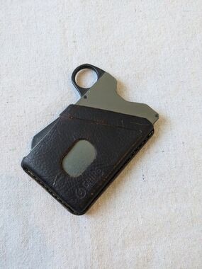 Grip6 Leather Wallet Card Holder with Stainless Slide